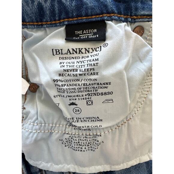 Women's Blank NYC The Astor Cut Off Embroidered Jean Shorts, Size 28 - Picture 6 of 7